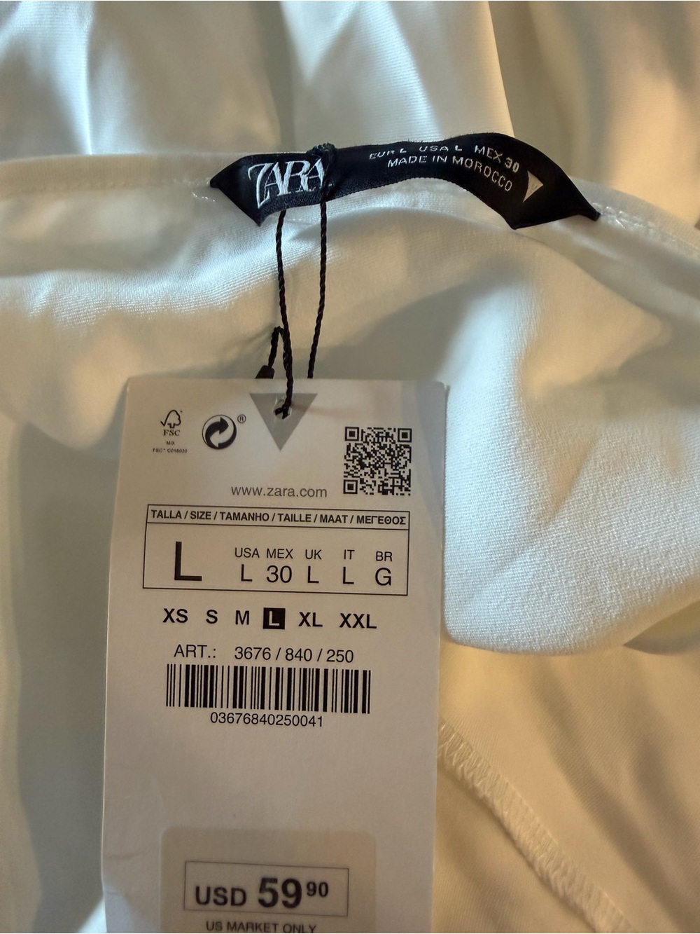 🔥Zara Elegant White Satin Backless Slip Maxi Dress - Picture 8 of 8